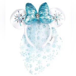 Disney Frozen Snowflake Ears with Blue Bow